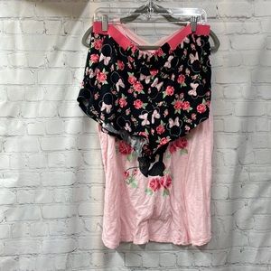 Disney Minnie Mouse tank & shorts sleepwear set size 16/18